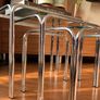 Mid century nesting tables - chrome & glass Image 3