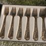 Rose Handle Forks gold plated Set of  six Image 4