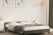 Bed Frame without Mattress Dark Grey 180x200cm Super King Velvet