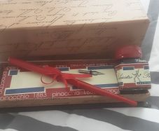 Writing Set/Pinocchio 1883 Dip Pen Set - Plastic Dip Pen Includes a Nib and 1 Bottle Ink,