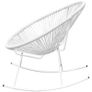 Outdoor Rocking Chair White Poly Rattan Image 3