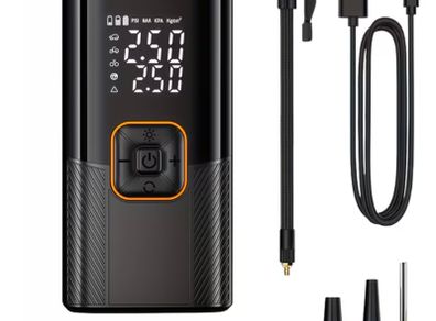 Car bike bicycle rechargeable tyre inflator digital display usb c