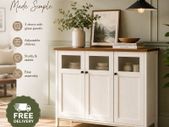 Sideboard Cabinet Vintage-Style Kitchen Storage Cabinet