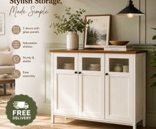 Sideboard Cabinet Vintage-Style Kitchen Storage Cabinet