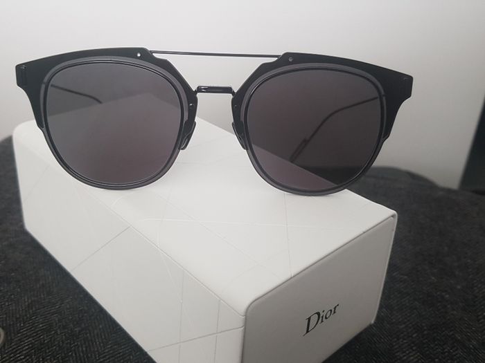 Authentic Christian Dior Aviator Composit Gray Ar 2K Round Sunglasses Diorcomposit 1.0 006/2K