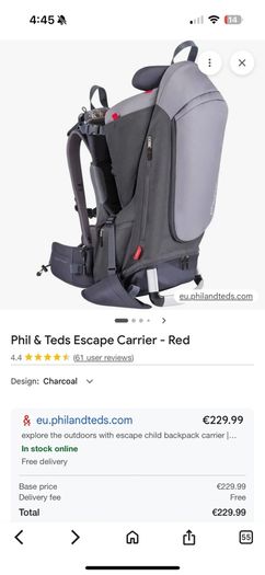 Phil and Ted baby carrier