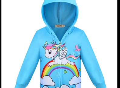 Girls' unicorn print hoodie