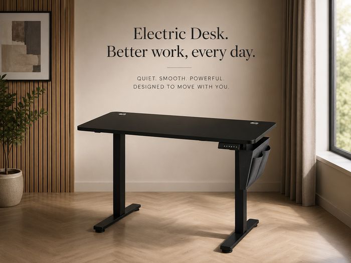 Electric Height Adjustable Standing Desk 120 cm