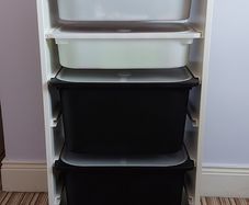 Trofast storage with boxes