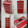 QUICK SALE! 4-Tier Rolling Makeup Train Case - Red Crocodile Effect (Dublin 13) Image 4