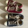 Red and Navy Converse Runners Image 3