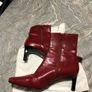 Ladies red leather boots size 5 reduced Image 7