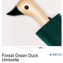 New Original Duck Head Umbrella In Forest Green Image 5