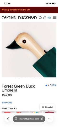 New Original Duck Head Umbrella In Forest Green