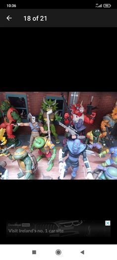 Neca TMNT collection with neca diorama