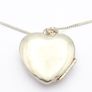 Stars Motif Heart Sterling Silver Locket On 925 Italian Chain Image 3
