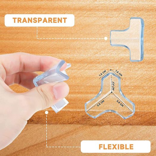 Corner Protector Baby Proofing Safety Table Corner Guards Baby Proof Safety Products Pre Taped Furniture Protector Clear Edge Bumpers Guard for Baby, Kids, Fireplace, Countertop (8)