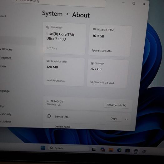 Lenovo ThinkPad T14 Gen 5 Intel | Core Ultra 7 155U | 16GB RAM Laptop