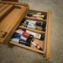 travel easel with storage drawer and mid level brushes and acrylic paints Image 3