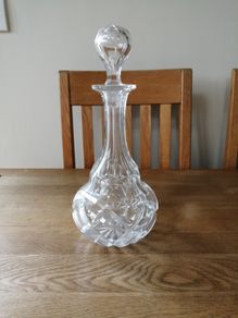 Crystal Decanter Beautifully Cut 12.5"high
