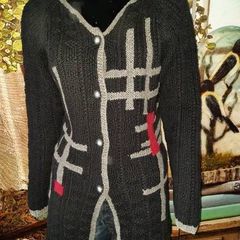 Vintage 1980s Sweet Dream Hand Knit Long Cardigan Size S/M, AV