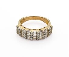 Signed Elanza Sterling Silver Cubic Zirconia Ring