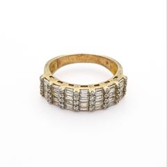 Signed Elanza Sterling Silver Cubic Zirconia Ring