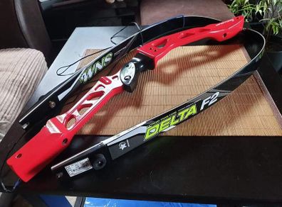 Recurve bow with arrows