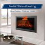92cm Recessed Wall Mounted Electric Fireplace Insert Electric Fire with Touch Screen Control Panel, Remote Control, 750/1500W, Log/Crystal Options (FREE POSTAGE) Image 2