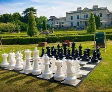 Chess set garden furniture
