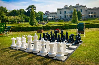 Chess set garden furniture