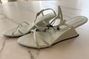 White Zara Wedges