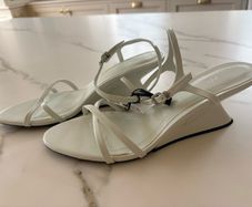 White Zara Wedges