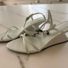 White Zara Wedges