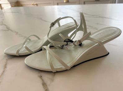 White Zara Wedges