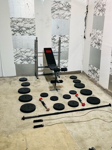 Adjustable Weight Bench Weights Dumbbells Barbell