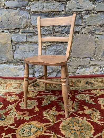 Antique Elm Kitchen Chair.