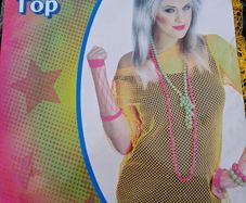 FunShack - Yellow Mesh Top 80's Costume - 2 Available