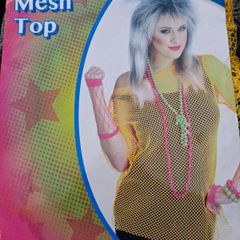 FunShack - Yellow Mesh Top 80's Costume - 2 Available