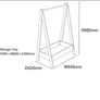 children's furniture wardrobe clothes rail Image 3