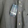 mens GANT shirt Cambridge Plaid 100% cotton check shirt navy Size Large  long sleeve heavy BRAND NEW BNWT Image 4