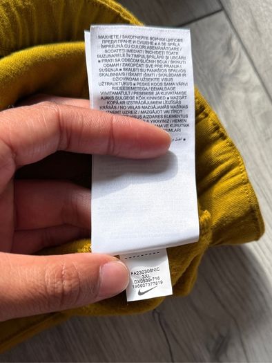 Nike Harrington Jacket Full Zip Mustard Yellow Fleece 3XL