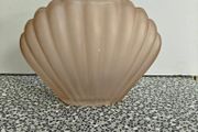 Pink hued Sea Shell Art Deco style glass vase
