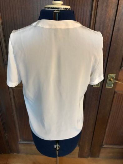 White Short Sleeve Blouse