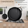 Pre-Seasoned Cast Iron Skillet Frying Pans Oven Safe Cookware for Indoor & Outdoor Use - Grill, StoveTop Image 3