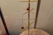 Gold contempory christmas tree &amp;sample baubles