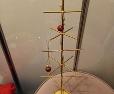 Gold contempory christmas tree &sample baubles