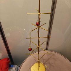 Gold contempory christmas tree &sample baubles