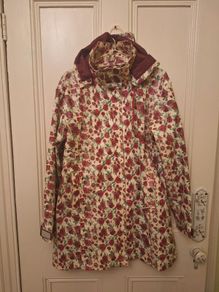 Flower patterned womans raincoat