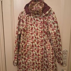 Flower patterned womans raincoat